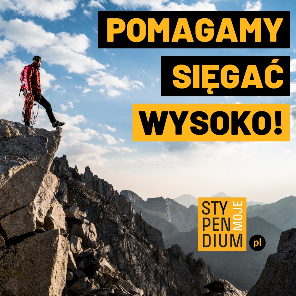 Grafika promująca portal MojeStypendium.pl